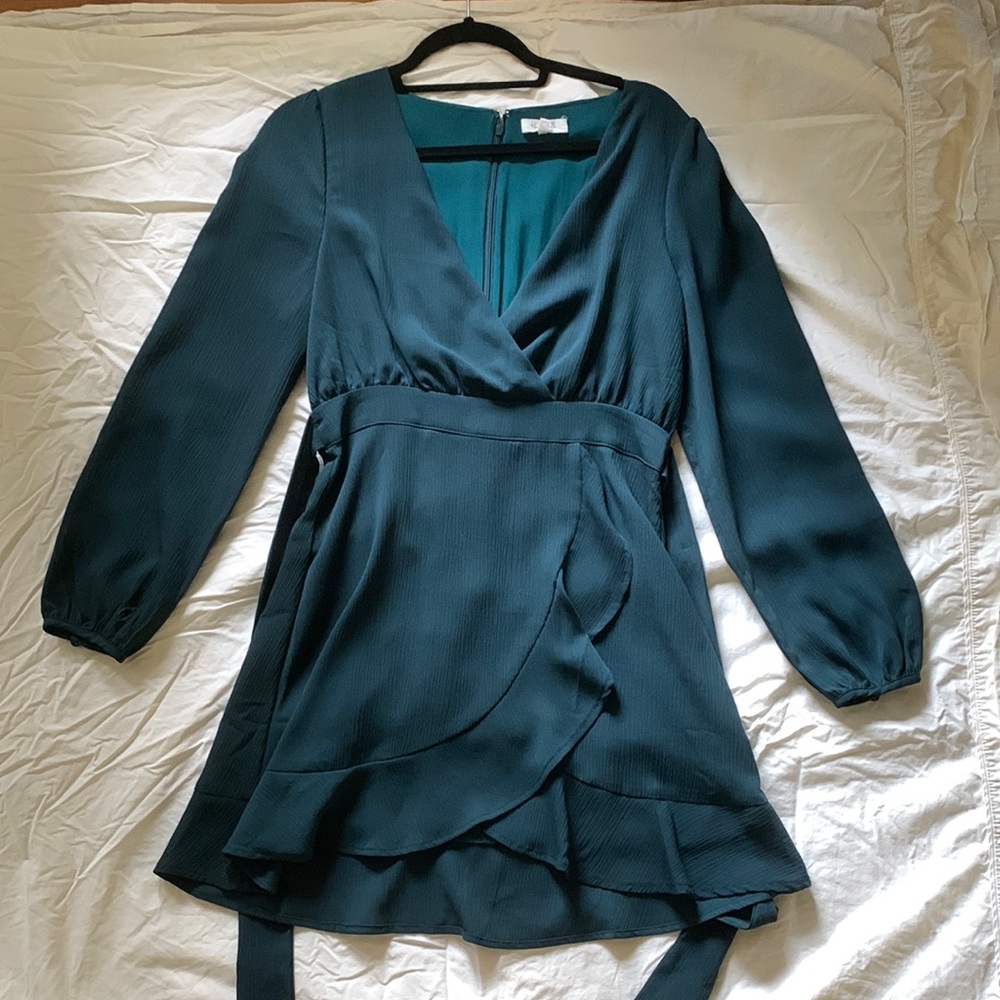 Emerald wrap dress